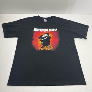 Green Day Concert Tour T Shirt Vintage 2010 21st Century Breakdown Unisex SZ XL‎